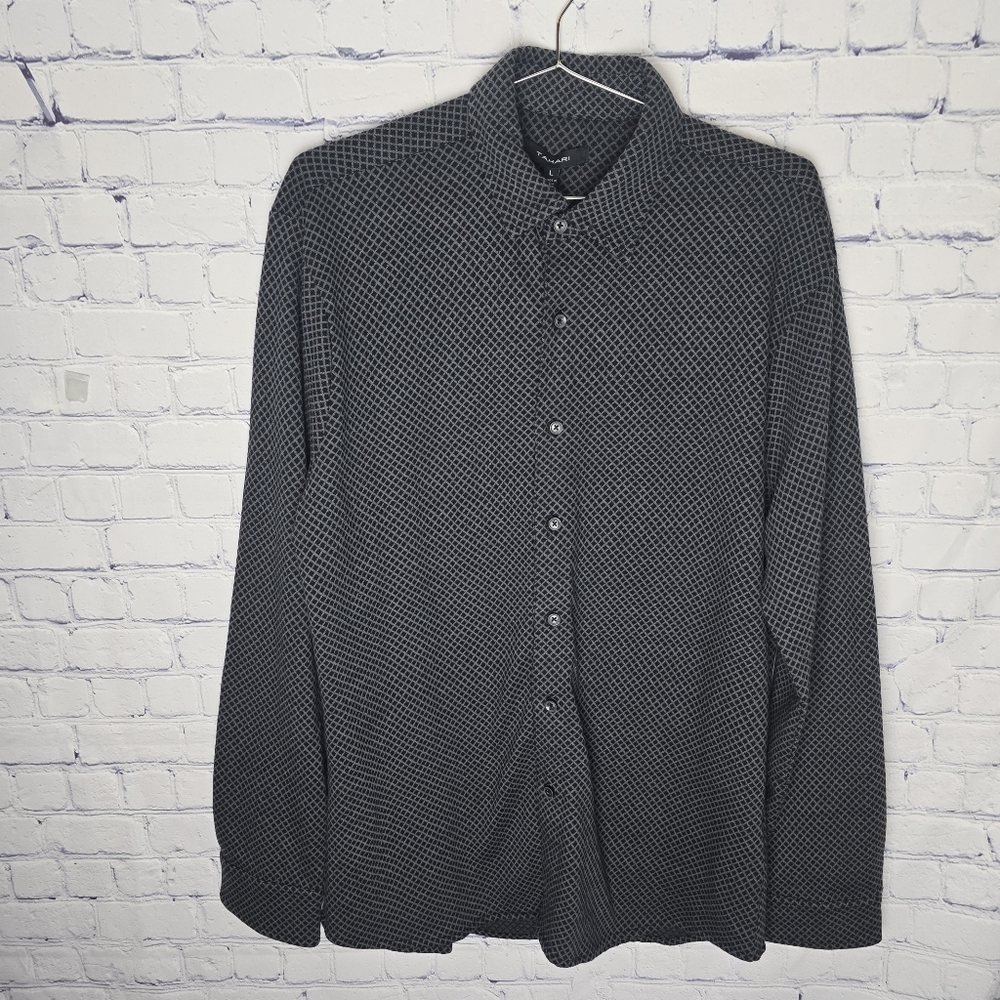 Tahari Men's Black Patterned Shirt NWT Size Large